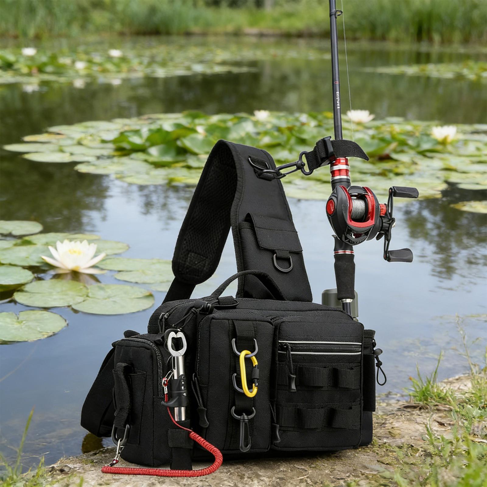 Men Oxford Cloth Sling Bag with Adjustable Widen Straps Storage Bag Multi-Compartment for Fishing Gear Lure Hooks & Accessories чорний
Men Oxford Cloth Sling Bag with Adjustable Widen Straps Storage Bag Multi-Compartment for Fishing Gear Lure Hooks & Accessories чорний