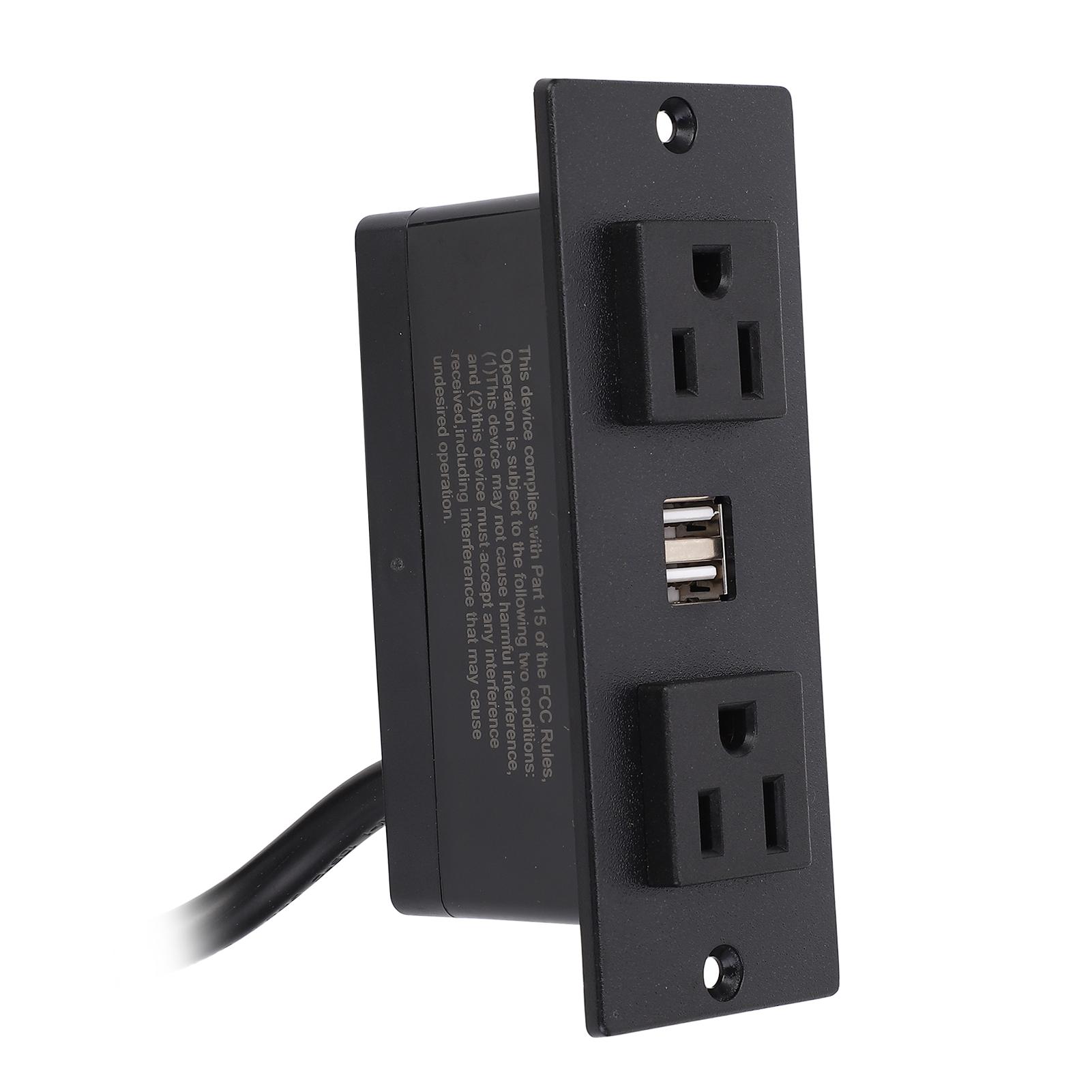 Recessed Power Strip with 2 AC Outlets and 2 USB Ports Furniture Desktop Embedded Power Socket 1.5m Cable чорний
Recessed Power Strip with 2 AC Outlets and 2 USB Ports Furniture Desktop Embedded Power Socket 1.5m Cable чорний