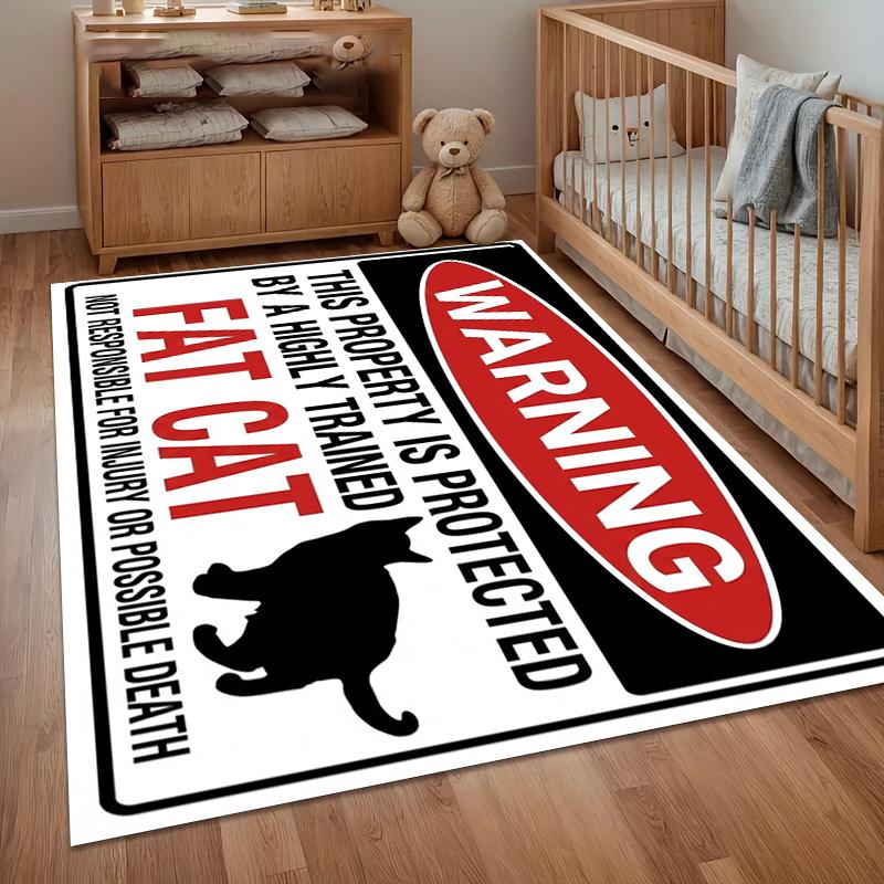 Warning Fat Cat Funny Quote Area Rug for Living Room Bedroom Humorous Cat Lover Home Decor Soft Non Slip Washable Floor Mat 40X60cm
Warning Fat Cat Funny Quote Area Rug for Living Room Bedroom Humorous Cat Lover Home Decor Soft Non Slip Washable Floor Mat 40X60cm
