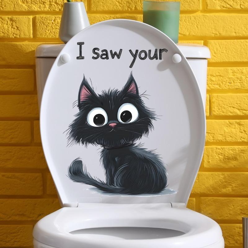 1pc New Cartoon Black Cat English Design Toilet Seat Sticker Self Adhesive Waterproof for Bathroom Restroom Upgrade 30x40cm
1pc New Cartoon Black Cat English Design Toilet Seat Sticker Self Adhesive Waterproof for Bathroom Restroom Upgrade 30x40cm