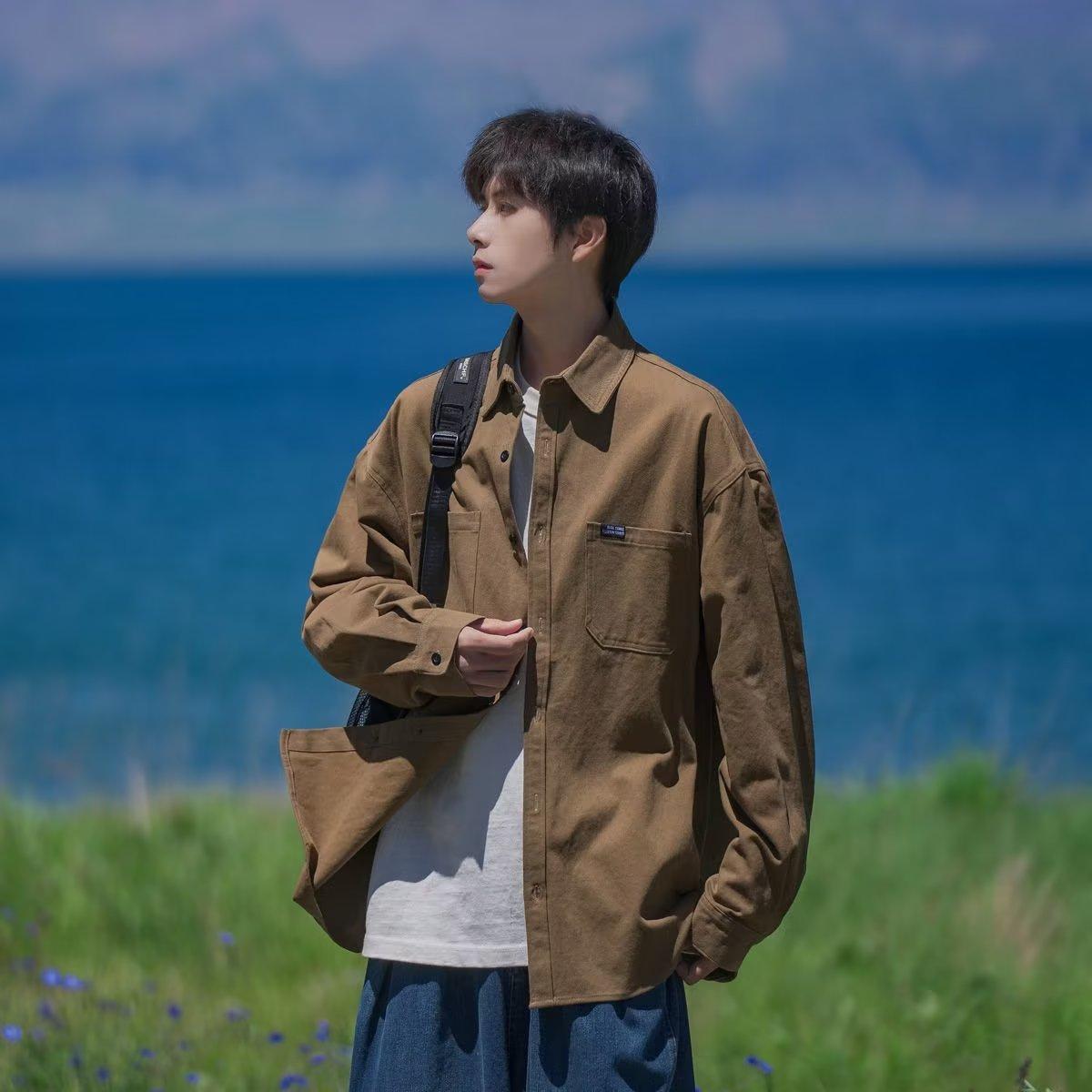 Literary Japanese Retro Workwear Long Sleeved Shirt Men S Autumn Trendy Brand Men S Loose Shirt Jacket 3XL хакі
Literary Japanese Retro Workwear Long Sleeved Shirt Men S Autumn Trendy Brand Men S Loose Shirt Jacket 3XL хакі