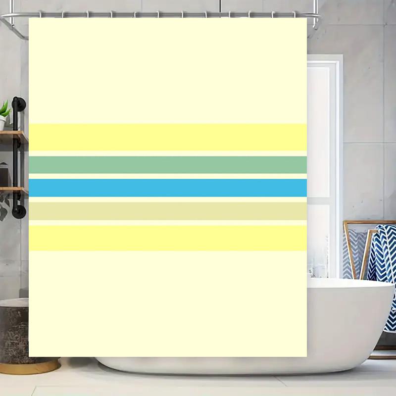 Modern Bath Curtains With Striped Pattern Waterproof Shower Curtain For Home Decoration In White/Cream Blue/Lime Green Size: 69 W60H190(CM)-1 Pcs
Modern Bath Curtains With Striped Pattern Waterproof Shower Curtain For Home Decoration In White/Cream Blue/Lime Green Size: 69 W60H190(CM)-1 Pcs