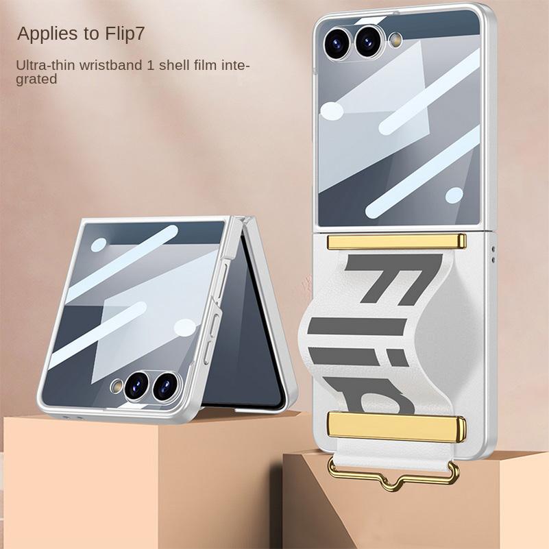 Ultra-slim Wrist Strap Stand with Glass Protective Film Phone Case for Samsung Galaxy Z Flip 7 flip7 Camera Protect Cover Galaxy Z Flip7
Ultra-slim Wrist Strap Stand with Glass Protective Film Phone Case for Samsung Galaxy Z Flip 7 flip7 Camera Protect Cover Galaxy Z Flip7