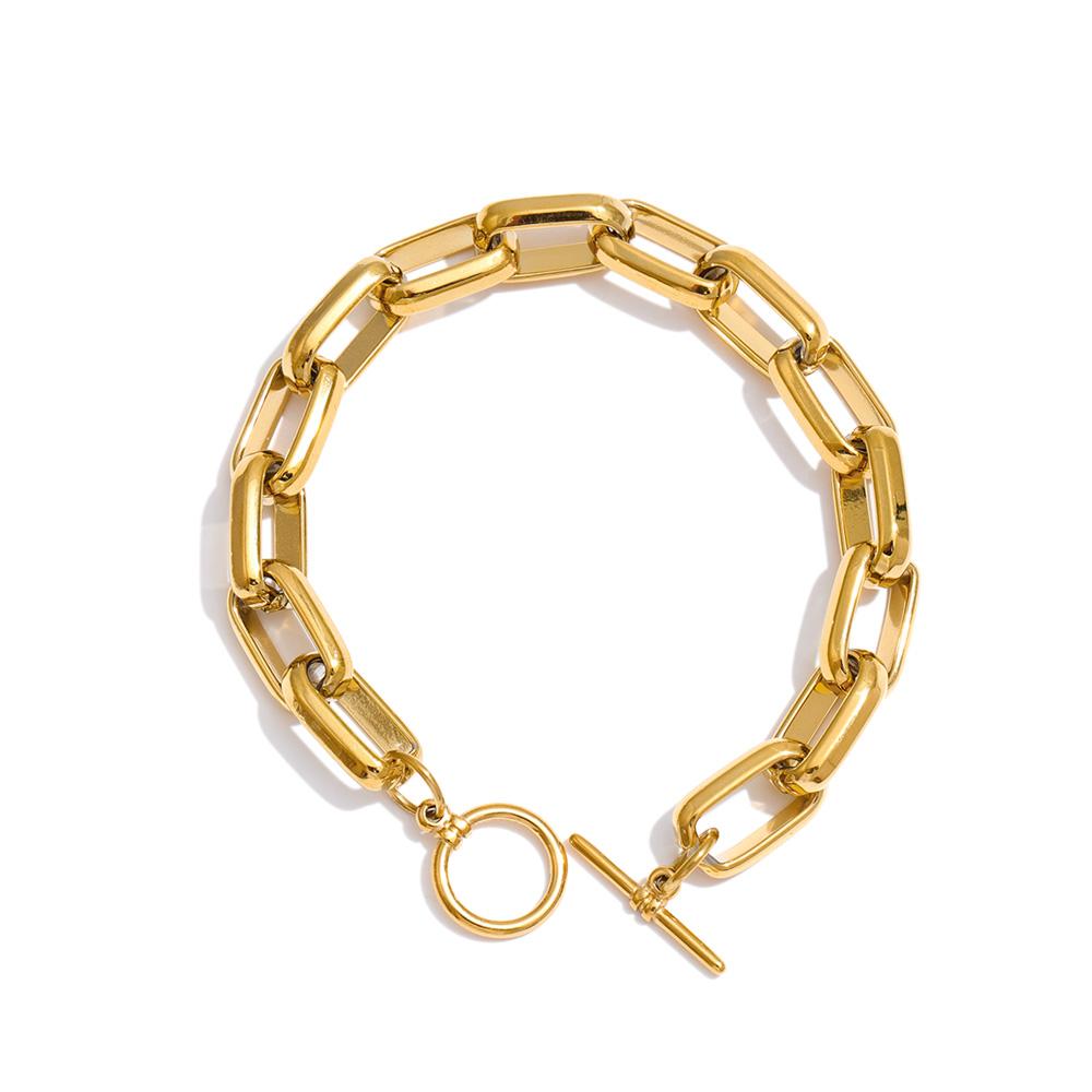 Yhpup Stainless Steel Chain Bracelet Bangle Tarnish Resistant Metal Texture Toggle-Clasps Individualistic Wrist Jewelry
Yhpup Stainless Steel Chain Bracelet Bangle Tarnish Resistant Metal Texture Toggle-Clasps Individualistic Wrist Jewelry