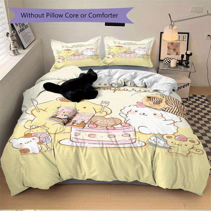 3pcs Happy Birthday Pom Pom Purin Quilt Cover Set (1 Quilt Cover + 2 Pillowcases Without Pillow Core), High-Definition Printing for Home and Dorm 135x200cm
3pcs Happy Birthday Pom Pom Purin Quilt Cover Set (1 Quilt Cover + 2 Pillowcases Without Pillow Core), High-Definition Printing for Home and Dorm 135x200cm