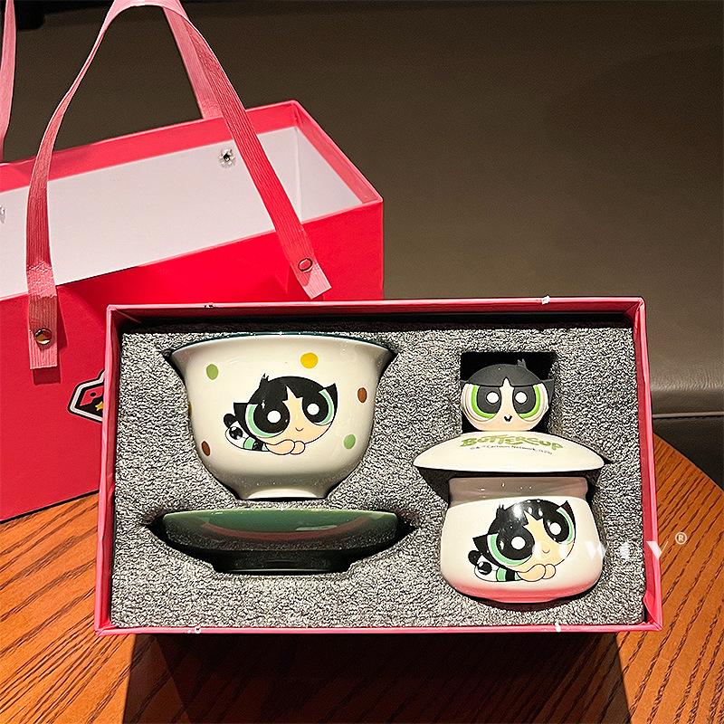 Powerpuff Girls co-branded ceramic tea set set cup for home new high-value souvenir office Covered bowl 180/cup 100ml зелений
Powerpuff Girls co-branded ceramic tea set set cup for home new high-value souvenir office Covered bowl 180/cup 100ml зелений