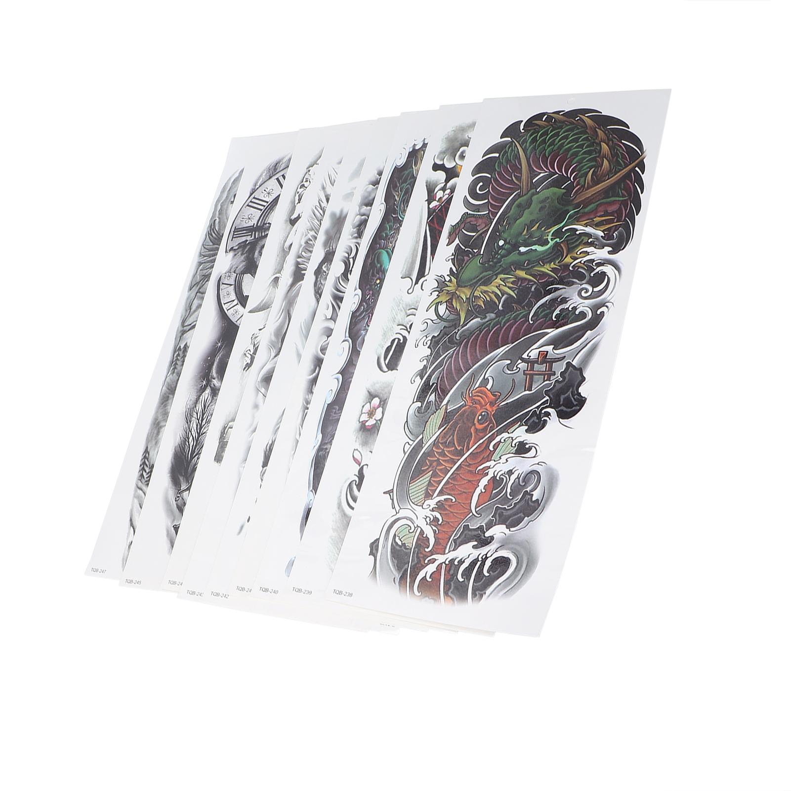 9Pcs Full Arm Tattoo Sticker Waterproof Temporary Long Lasting Large Pattern Tattoo Stickers
9Pcs Full Arm Tattoo Sticker Waterproof Temporary Long Lasting Large Pattern Tattoo Stickers
