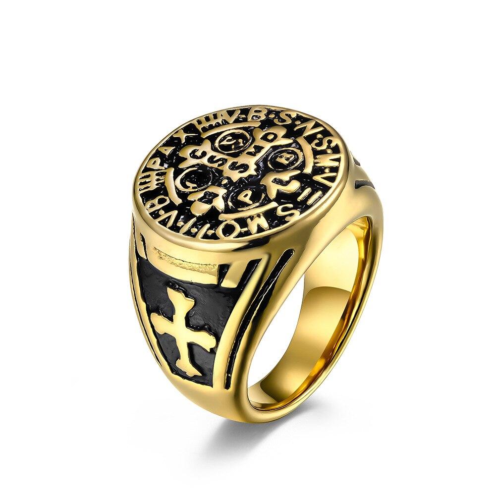 Vintage Titanium Rings Exorcist Sacred Plate Gold Plated 18K Cross Men s Bracelet Accessories Party Punk Holiday Gift Jewelry 8 золотий
Vintage Titanium Rings Exorcist Sacred Plate Gold Plated 18K Cross Men s Bracelet Accessories Party Punk Holiday Gift Jewelry 8 золотий