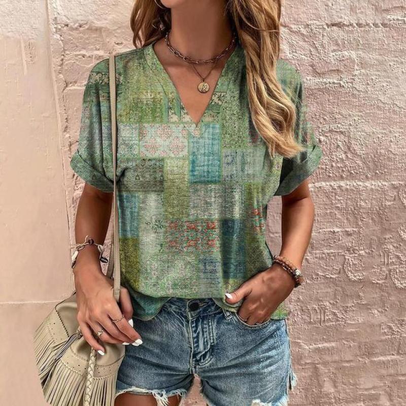 Лоскутная клетчатая женская футболка с геометрическим принтом, v-образным вырезом, короткими рукавами, летние роскошные топы, женские рубашки и блузки большого размера 3XL
Лоскутная клетчатая женская футболка с геометрическим принтом, v-образным вырезом, короткими рукавами, летние роскошные топы, женские рубашки и блузки большого размера 3XL