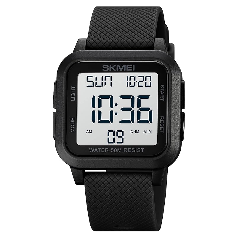 Datirzyx Easy-to-read digital watch men s Upper case display waterproof watch men s arm watch sports watch stopwatch double time countdown With alarm
Datirzyx Easy-to-read digital watch men s Upper case display waterproof watch men s arm watch sports watch stopwatch double time countdown With alarm