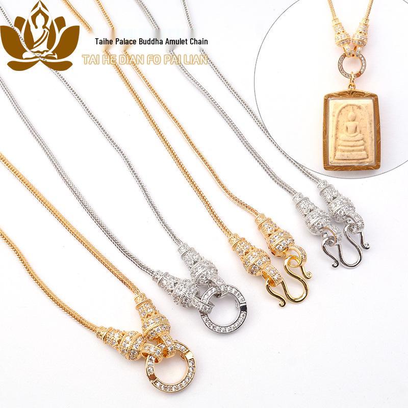 Gold-Plated Buddha Amulet Necklace with Micro Pave Diamonds - High-End Fashion Long Pendant with Universal Buckle Sweater Chain
Gold-Plated Buddha Amulet Necklace with Micro Pave Diamonds - High-End Fashion Long Pendant with Universal Buckle Sweater Chain