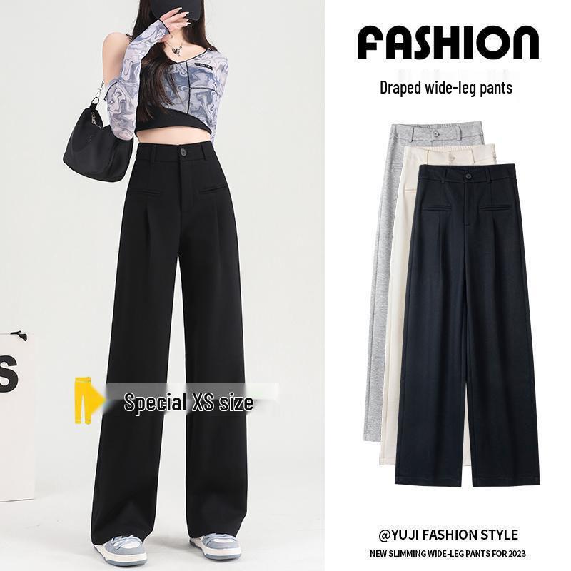 145 Petite Women s Black Wide-Leg Pants, 2024 Straight-Leg Suit, High-Waist Drapey Slim Fit, Spring Style, 150 M (96-110 jin)
145 Petite Women s Black Wide-Leg Pants, 2024 Straight-Leg Suit, High-Waist Drapey Slim Fit, Spring Style, 150 M (96-110 jin)