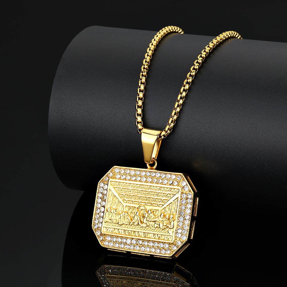 Retro Stainless Steel The Last Supper Pendant Necklaces for Men Clavicle Chain Necklace No Rusted 20inch 50cm золотистий
Retro Stainless Steel The Last Supper Pendant Necklaces for Men Clavicle Chain Necklace No Rusted 20inch 50cm золотистий