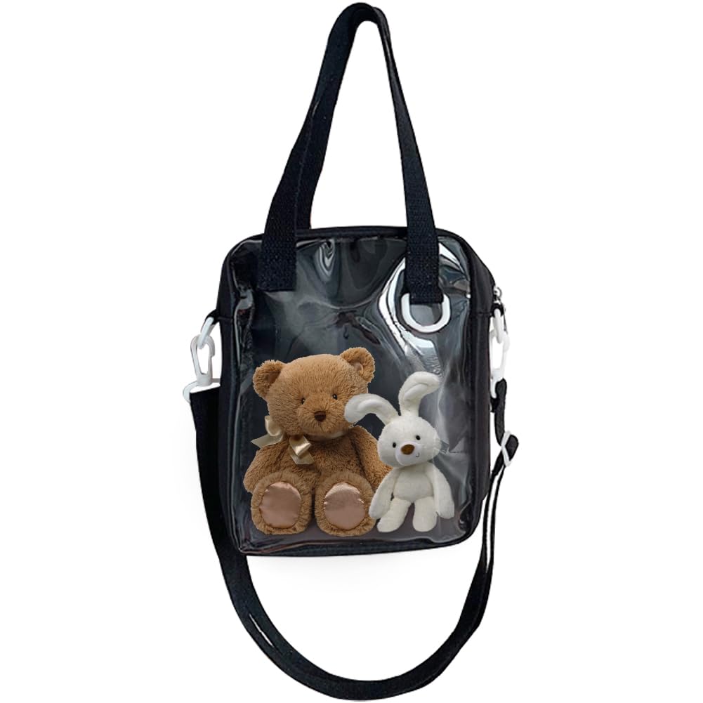 YUYAKESHI Shoulder Bag for Favorite Cute Plush Outing Lidded Transparent Checkered Ita-bag Show-off Characters, Toys, 3-Way Bag, Pocket, One-Sided чорний
YUYAKESHI Shoulder Bag for Favorite Cute Plush Outing Lidded Transparent Checkered Ita-bag Show-off Characters, Toys, 3-Way Bag, Pocket, One-Sided чорний
