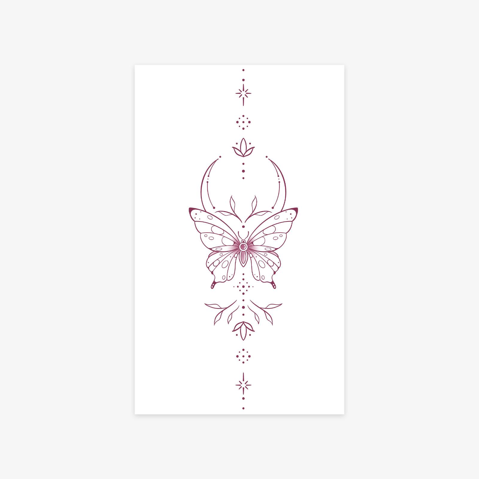 Simple Tattoo Sticker Waterproof Female Long-Lasting Pink Moon Butterfly Line Tattoo Sticker 9*15
Simple Tattoo Sticker Waterproof Female Long-Lasting Pink Moon Butterfly Line Tattoo Sticker 9*15