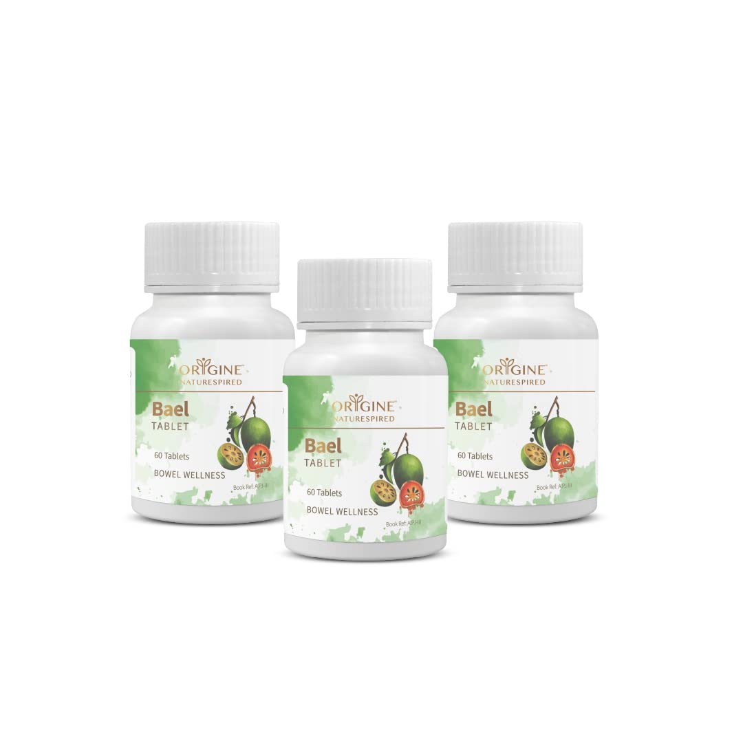 Origine Naturespired Bael Tablets Herbal Aegle Marmelos Extract Daily Wellness Digestive Comfort Supplement Pack of 3
Origine Naturespired Bael Tablets Herbal Aegle Marmelos Extract Daily Wellness Digestive Comfort Supplement Pack of 3