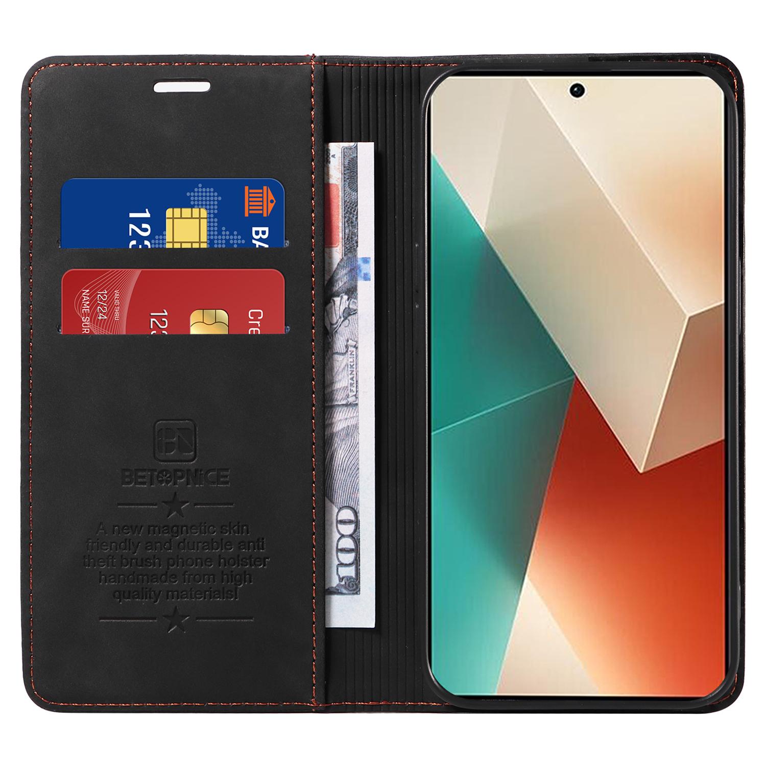 BETOPNICE 003 for Xiaomi Redmi Note 13 5G Leather Case RFID Blocking Stand Wallet Black
BETOPNICE 003 for Xiaomi Redmi Note 13 5G Leather Case RFID Blocking Stand Wallet Black