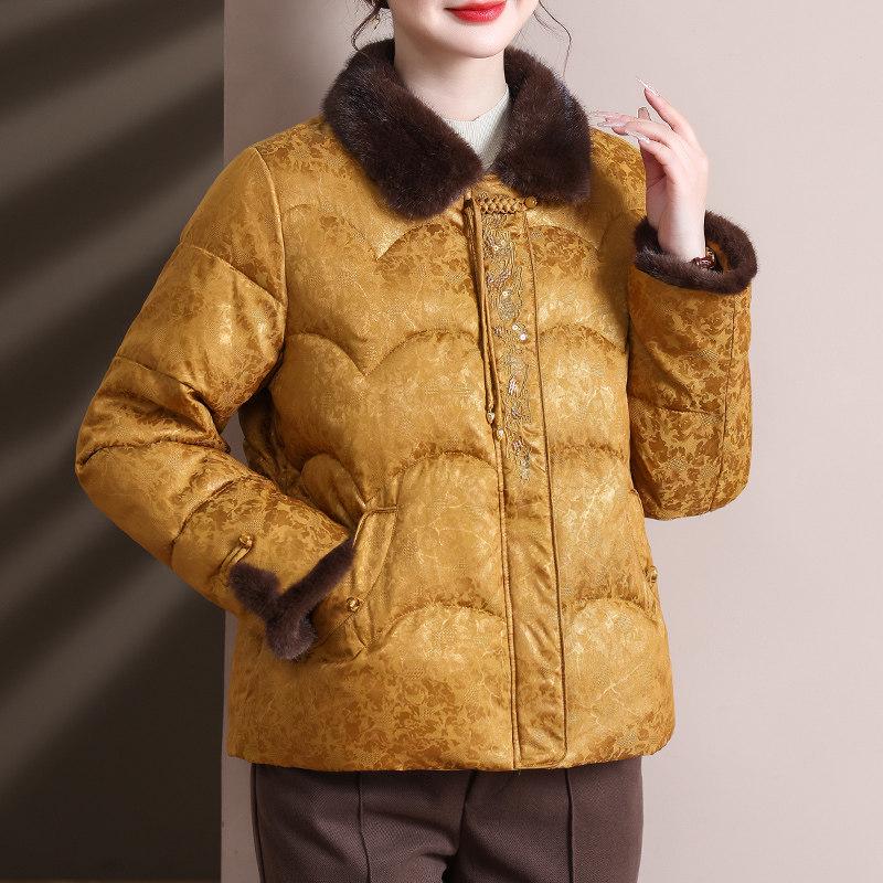 Elegant Chinese-Style Winter Jacket for Middle-Aged Women 50+, Warm Cotton Padded Coat 4XL (140-160 lbs)
Elegant Chinese-Style Winter Jacket for Middle-Aged Women 50+, Warm Cotton Padded Coat 4XL (140-160 lbs)