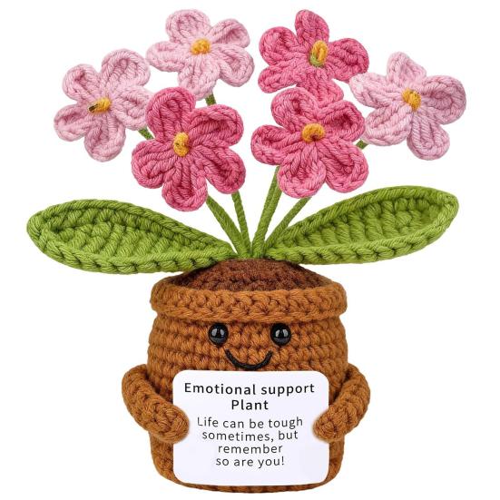 Positive Crochet Tulip Wildflower Thank You Gifts for Women Mom Friends Handmade Potted Flower Doll with Card Emotional Support Gift
Positive Crochet Tulip Wildflower Thank You Gifts for Women Mom Friends Handmade Potted Flower Doll with Card Emotional Support Gift