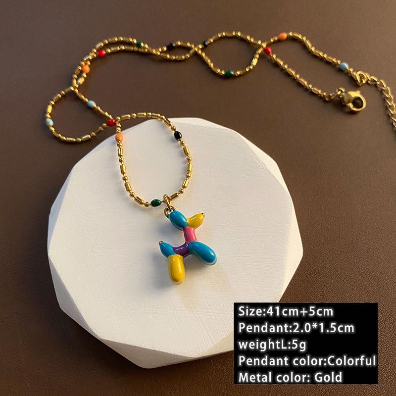 New Colorful Enamel Three-Dimensional Small Dog Shaped Pendant Necklace Stainless Steel Chain Neck Women s Non Fading Jewelry
New Colorful Enamel Three-Dimensional Small Dog Shaped Pendant Necklace Stainless Steel Chain Neck Women s Non Fading Jewelry