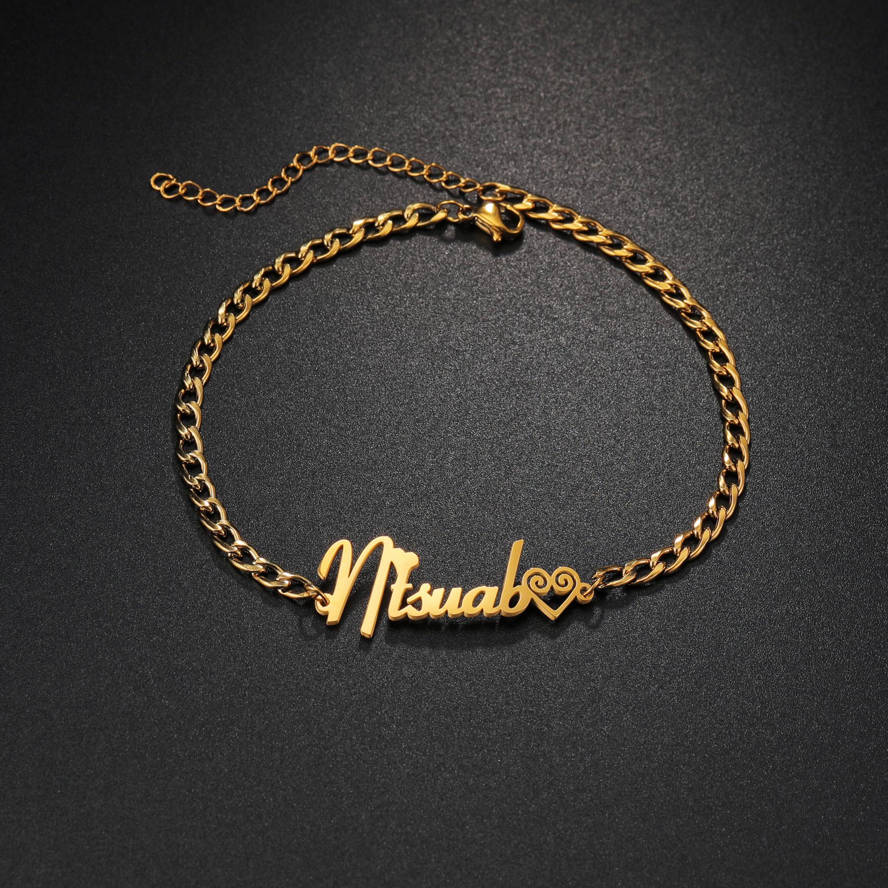 Atoztide Personalized Custom Name Bracelet for Women Men Stainless Steel Hollow Stripe Bangles Cuban Chain Birthday Jewelry Gift silver color
Atoztide Personalized Custom Name Bracelet for Women Men Stainless Steel Hollow Stripe Bangles Cuban Chain Birthday Jewelry Gift silver color