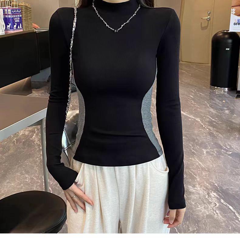 Women s Slim Fit Color-Block Long-Sleeve T-Shirt, New Autumn Style, Regular Shoulder, Base Layer Top. Large
Women s Slim Fit Color-Block Long-Sleeve T-Shirt, New Autumn Style, Regular Shoulder, Base Layer Top. Large