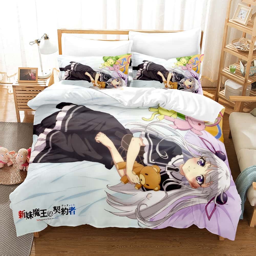 Anime The Testament of Sister New Devil Bedding Set Single Twin Full Queen King Size Bed Set Adult Kid Bedroom Duvet cover Sets EU Twin 135x200cm
Anime The Testament of Sister New Devil Bedding Set Single Twin Full Queen King Size Bed Set Adult Kid Bedroom Duvet cover Sets EU Twin 135x200cm