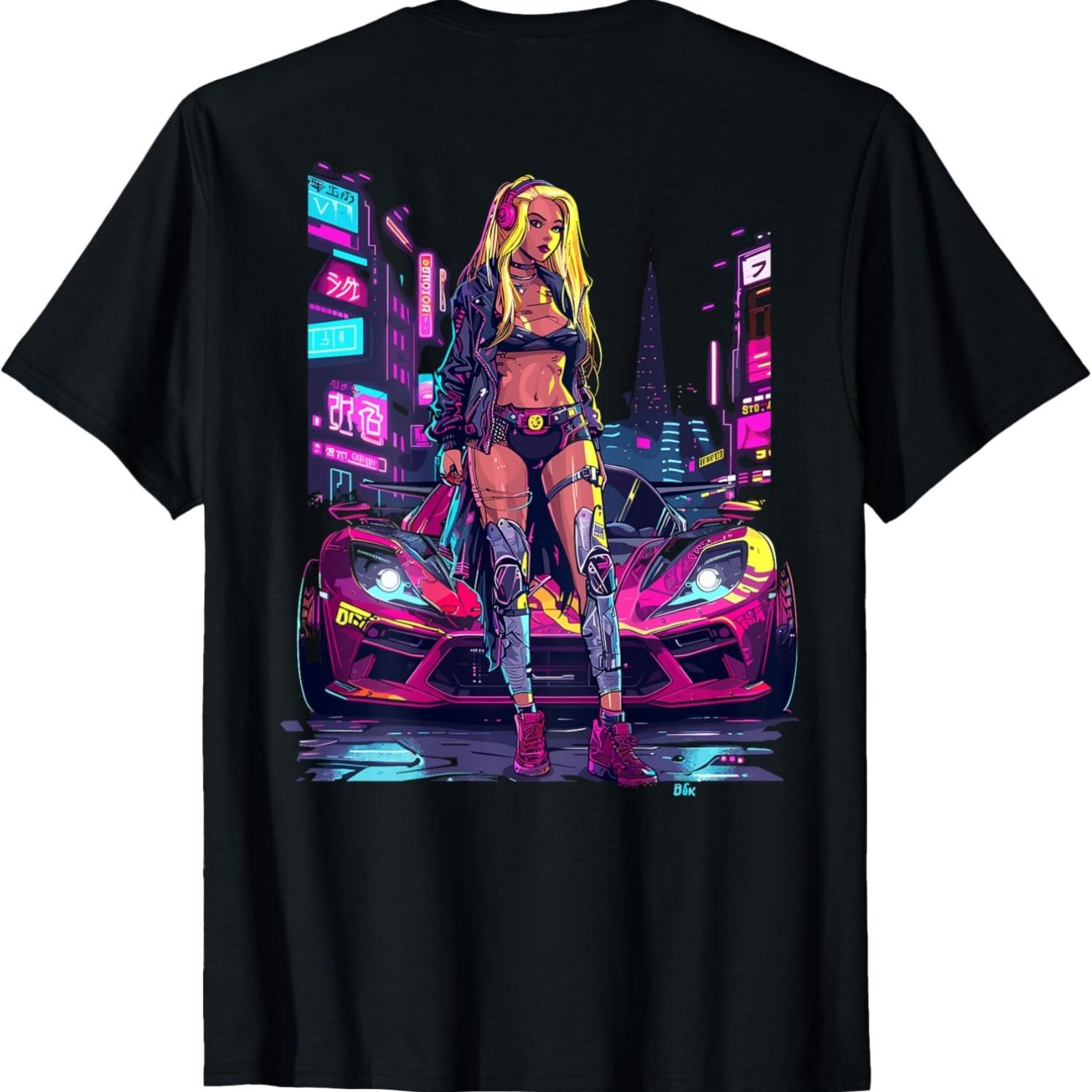 Cyberpunk Girl Car Back Printed T-Shirt(6) S чёрный
Cyberpunk Girl Car Back Printed T-Shirt(6) S чёрный