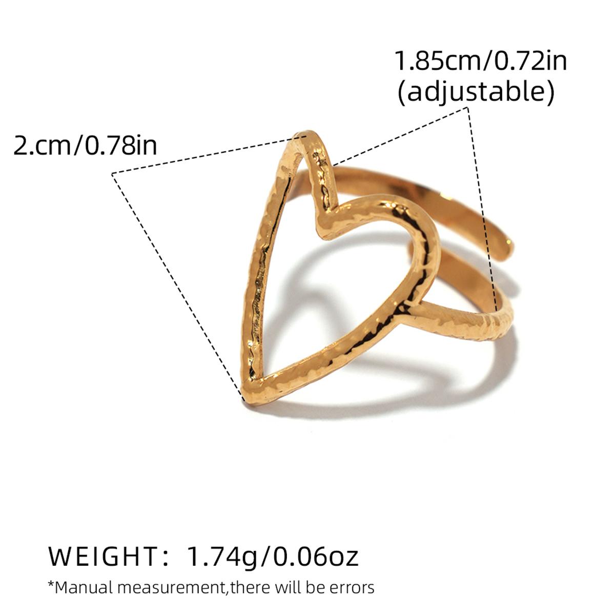 Gold Color Stainless Steel Heart Ring Women Metal Finger Hollow Ring Waterproof Zircon Girlfriend Gift Bijoux Femme Anillos resizable
Gold Color Stainless Steel Heart Ring Women Metal Finger Hollow Ring Waterproof Zircon Girlfriend Gift Bijoux Femme Anillos resizable