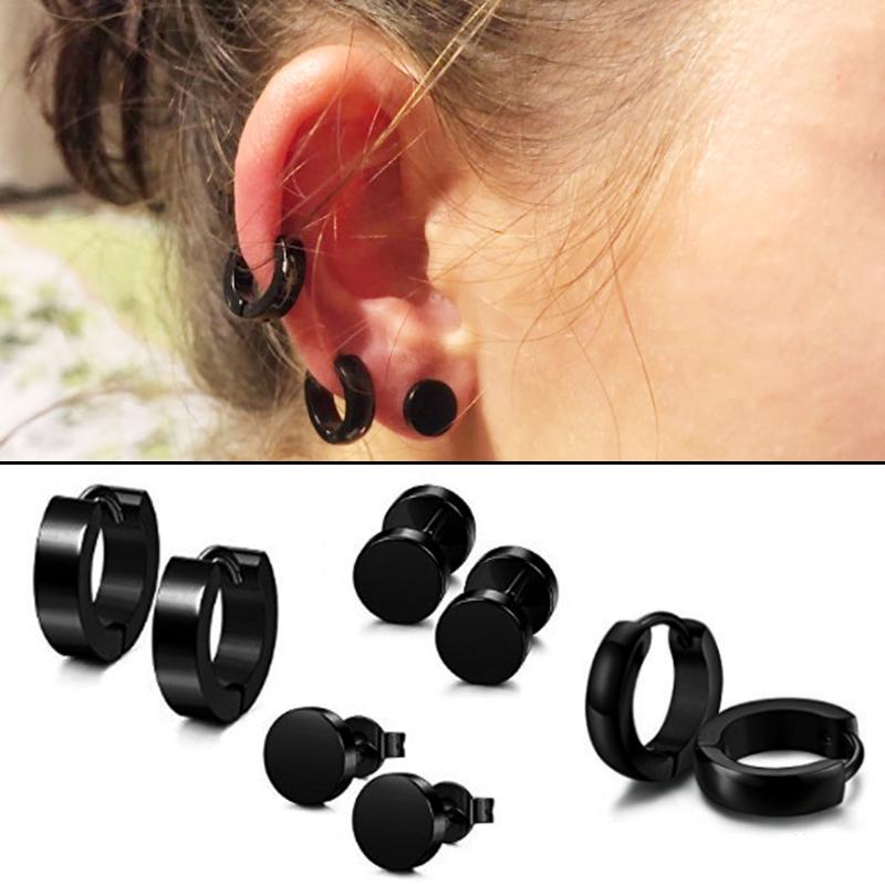 Hot selliing Exquesite Piercing Black Ear Buckle 4 Pairs/1 Set Stainless Steel Punk Gothic Seaside Barbell Earring
Hot selliing Exquesite Piercing Black Ear Buckle 4 Pairs/1 Set Stainless Steel Punk Gothic Seaside Barbell Earring