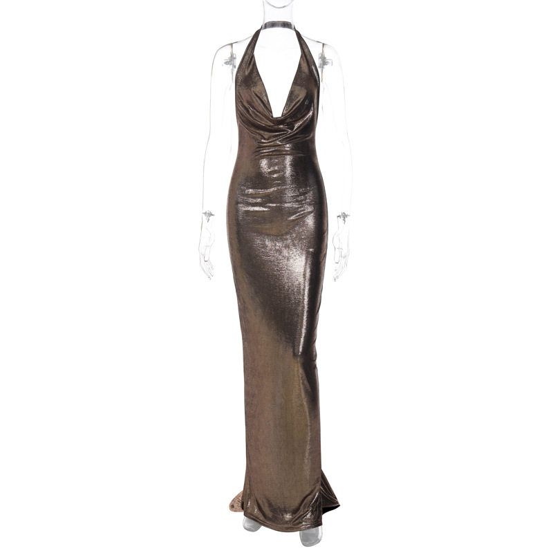 Amazon Women s Clothing 2024 Summer New Fashionable and Sexy Backless Ruched Halter Dress for Export Brown S
Amazon Women s Clothing 2024 Summer New Fashionable and Sexy Backless Ruched Halter Dress for Export Brown S