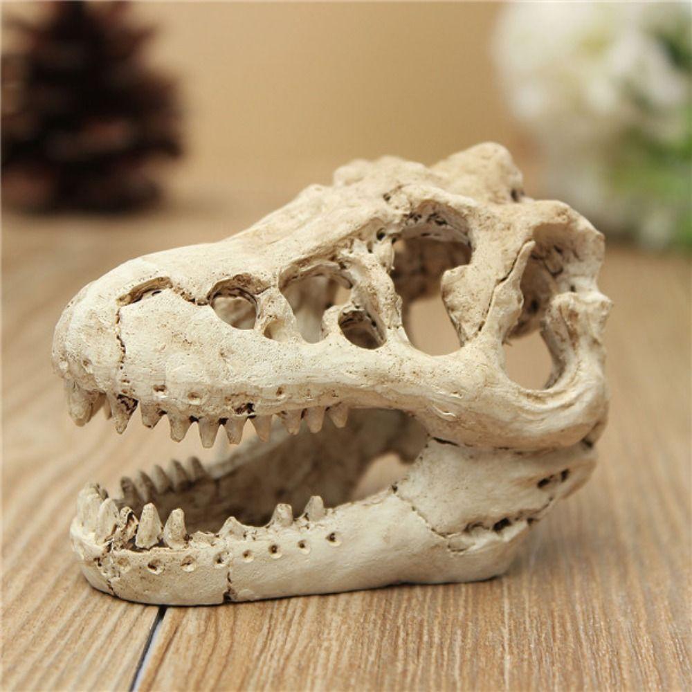 Simulation Fish House Cave Decorative Escape House Dinosaur Resin Skull Terrarium Decoration білий
Simulation Fish House Cave Decorative Escape House Dinosaur Resin Skull Terrarium Decoration білий