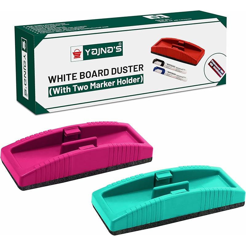 YAJNAS Non Magnetic White Board Duster | Whiteboard Eraser for Erasing White Board Marker or Chalk Board Writing - Assor Pack of 2
YAJNAS Non Magnetic White Board Duster | Whiteboard Eraser for Erasing White Board Marker or Chalk Board Writing - Assor Pack of 2