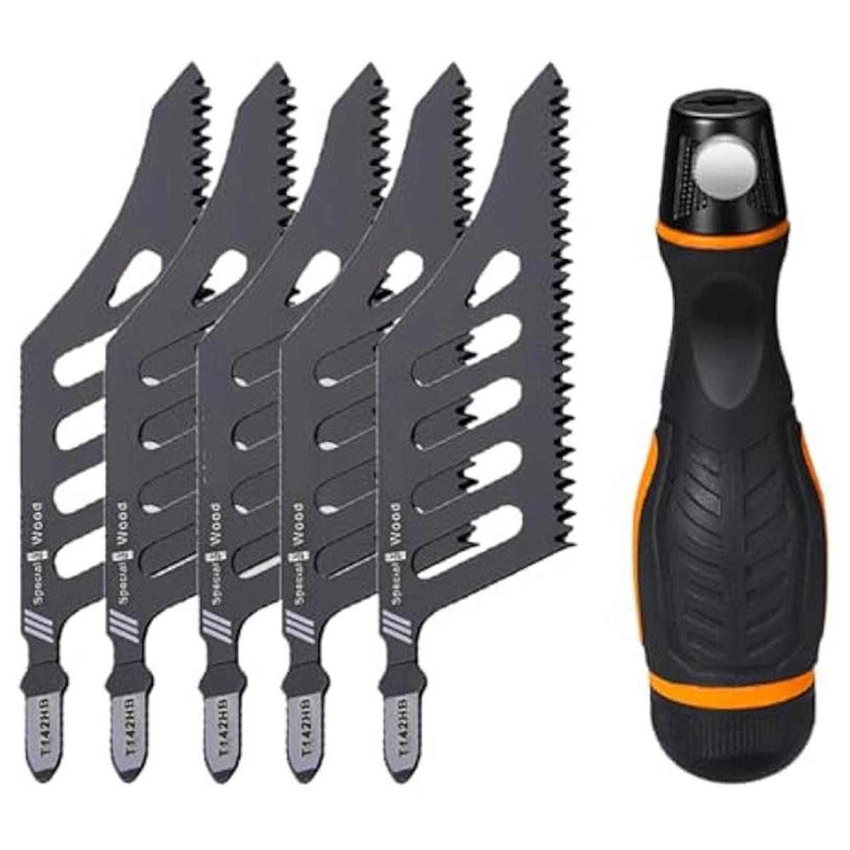 2025+ 5Pcs Flush Cutting Jigsaw High Carbon Steel Irregular Curve Saw Blades with Handle for Softwood Fiberboard Plywood China Mainland
2025+ 5Pcs Flush Cutting Jigsaw High Carbon Steel Irregular Curve Saw Blades with Handle for Softwood Fiberboard Plywood China Mainland