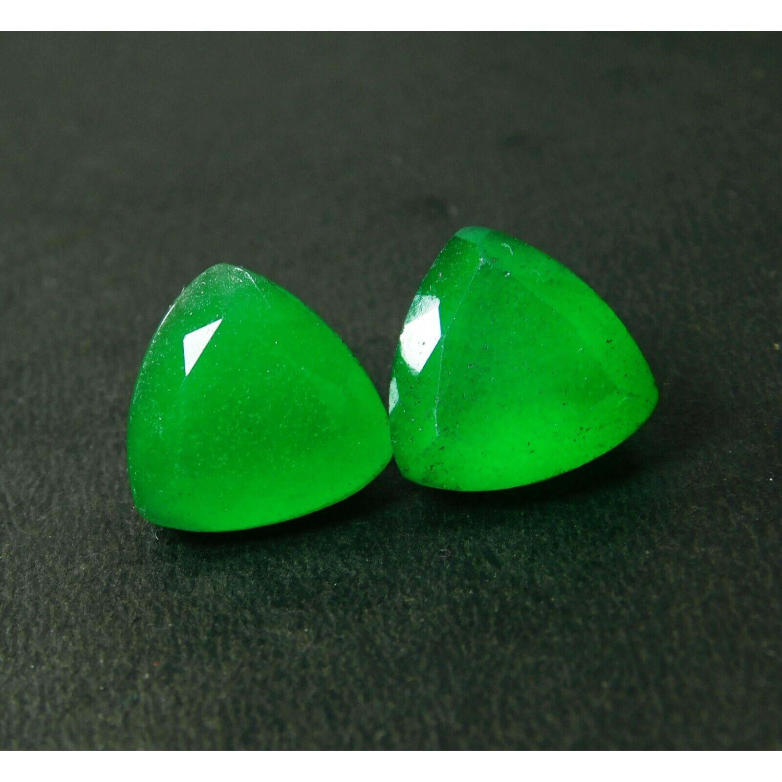 CERTIFIED Natural Colombian Green EMERALD 20Ct Trillion Cut Loose Gemstones Pair 13.2 mm Approx. зелений
CERTIFIED Natural Colombian Green EMERALD 20Ct Trillion Cut Loose Gemstones Pair 13.2 mm Approx. зелений