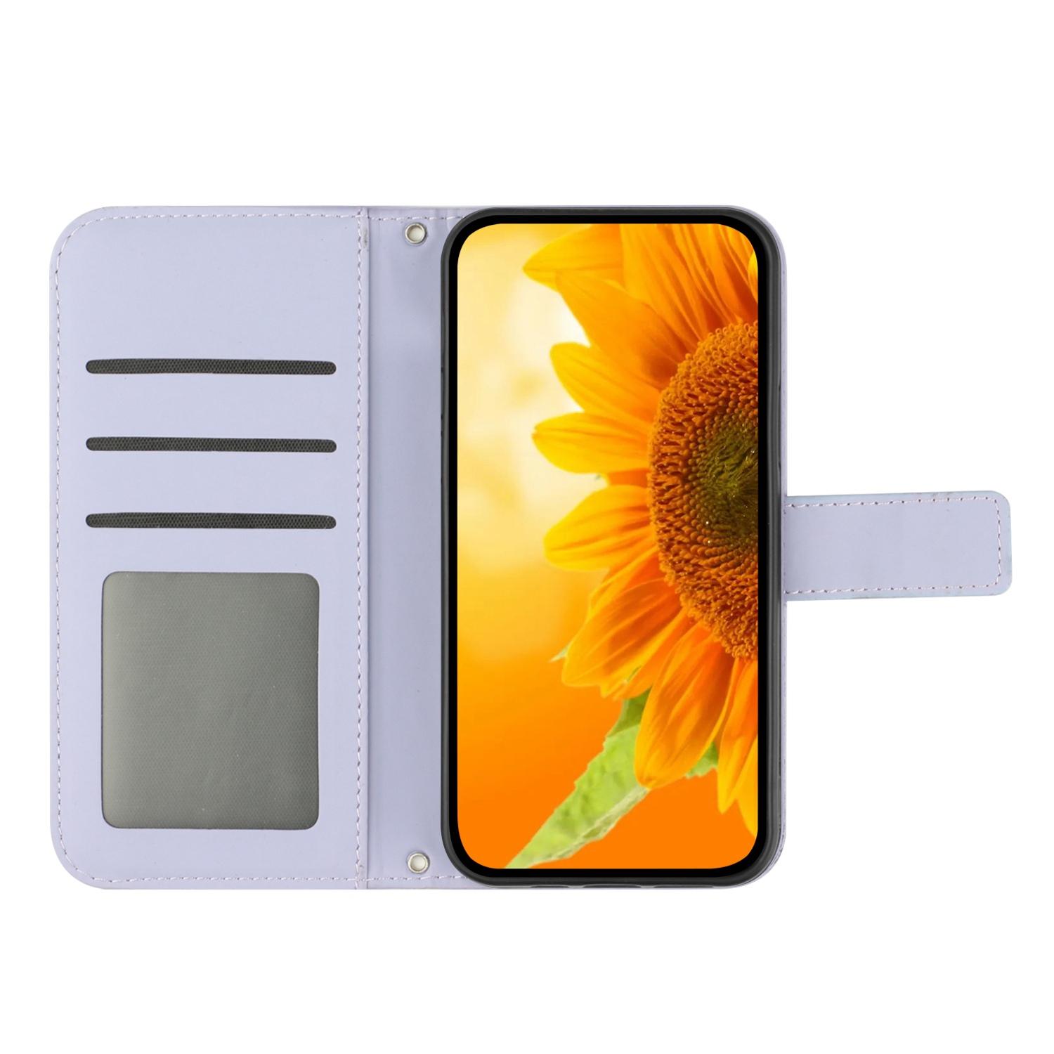 For vivo X80 Lite 5G/V25 5G Imprinted Sunflower Stand Wallet Phone Case Skin-touch PU Leather Magnetic Clasp Cover with Strap Light Purple
For vivo X80 Lite 5G/V25 5G Imprinted Sunflower Stand Wallet Phone Case Skin-touch PU Leather Magnetic Clasp Cover with Strap Light Purple