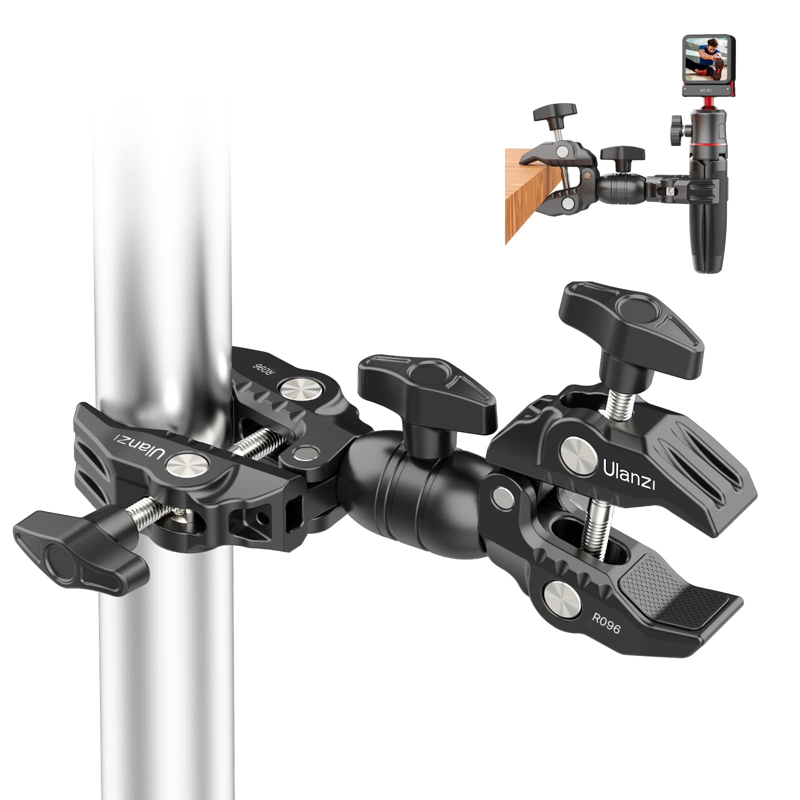 Ulanzi Double Super Double Magic Head Crab Photography Lighting Angle Desk Camera Camera Can be Connected to Light Bar Mount Clamp, Clamp, Arm, Arm, чорний
Ulanzi Double Super Double Magic Head Crab Photography Lighting Angle Desk Camera Camera Can be Connected to Light Bar Mount Clamp, Clamp, Arm, Arm, чорний