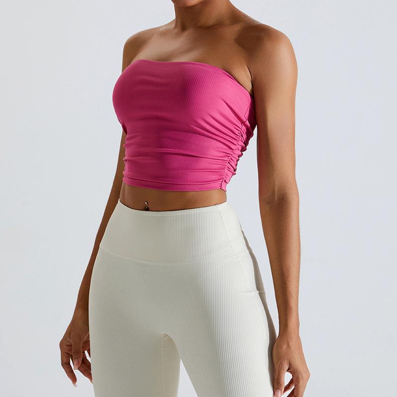 Threaded Strapless Strapless Sports Bra, Women S Pleated Back Yoga Suit, Top, Quick Drying Fitness Vest S рожевий червоний колір
Threaded Strapless Strapless Sports Bra, Women S Pleated Back Yoga Suit, Top, Quick Drying Fitness Vest S рожевий червоний колір