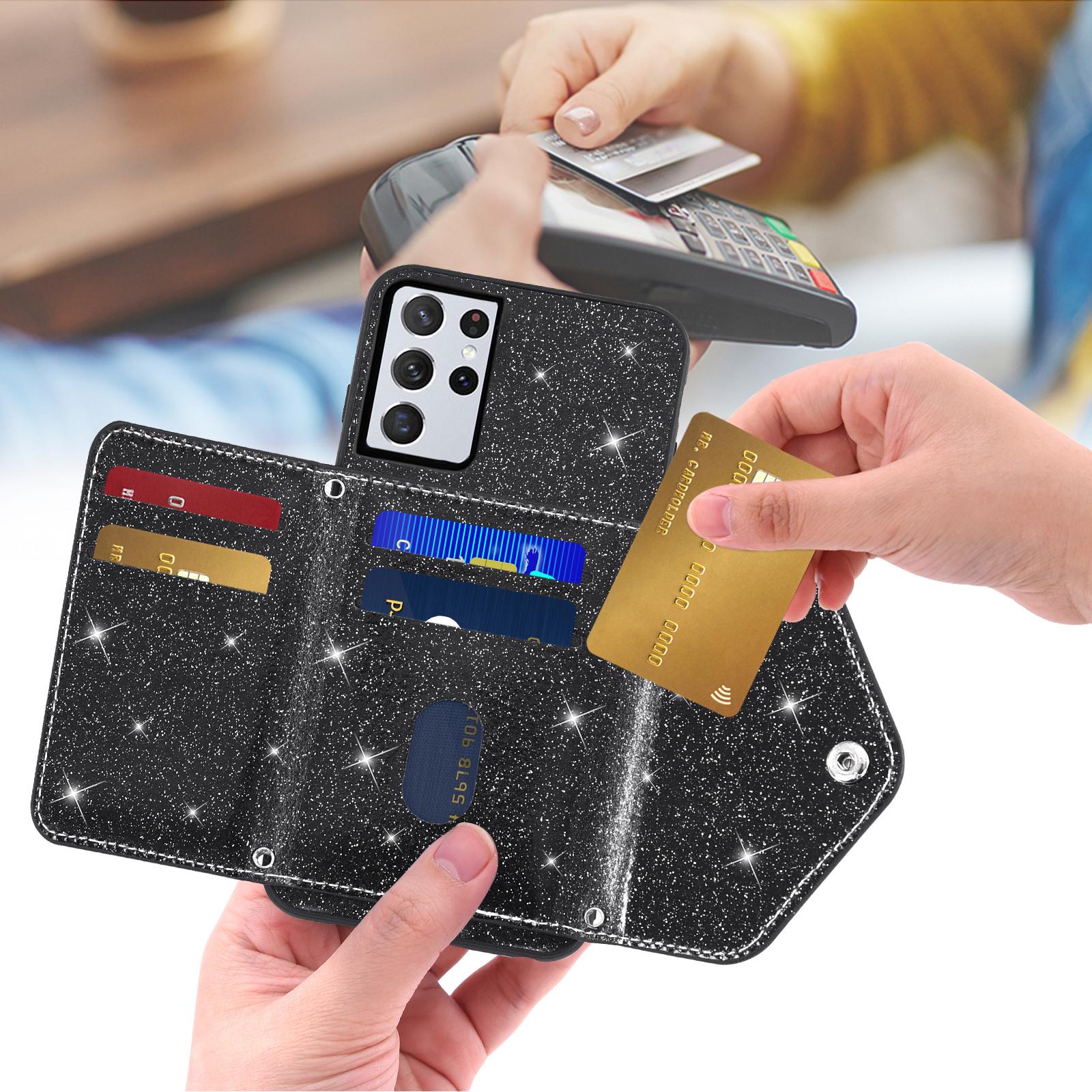 For Samsung Galaxy S23 Ultra Triangle Card Holder Kickstand Phone Case PU Leather+TPU Glittery Powder Phone Cover Black
For Samsung Galaxy S23 Ultra Triangle Card Holder Kickstand Phone Case PU Leather+TPU Glittery Powder Phone Cover Black