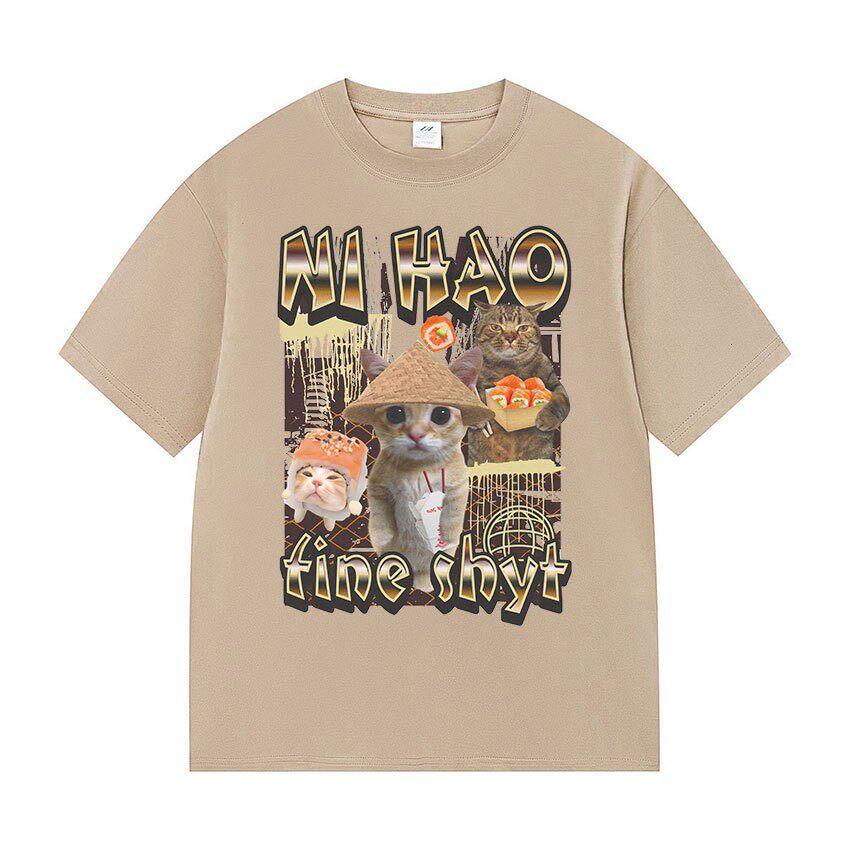 Ni Hao Fine Shyt Funny Cat Graphic T Shirt Unisex Women Vintage Harajuku Fashion Tshirt 2026 Summer Cotton Oversized Tshirts Tops 3XL
Ni Hao Fine Shyt Funny Cat Graphic T Shirt Unisex Women Vintage Harajuku Fashion Tshirt 2026 Summer Cotton Oversized Tshirts Tops 3XL