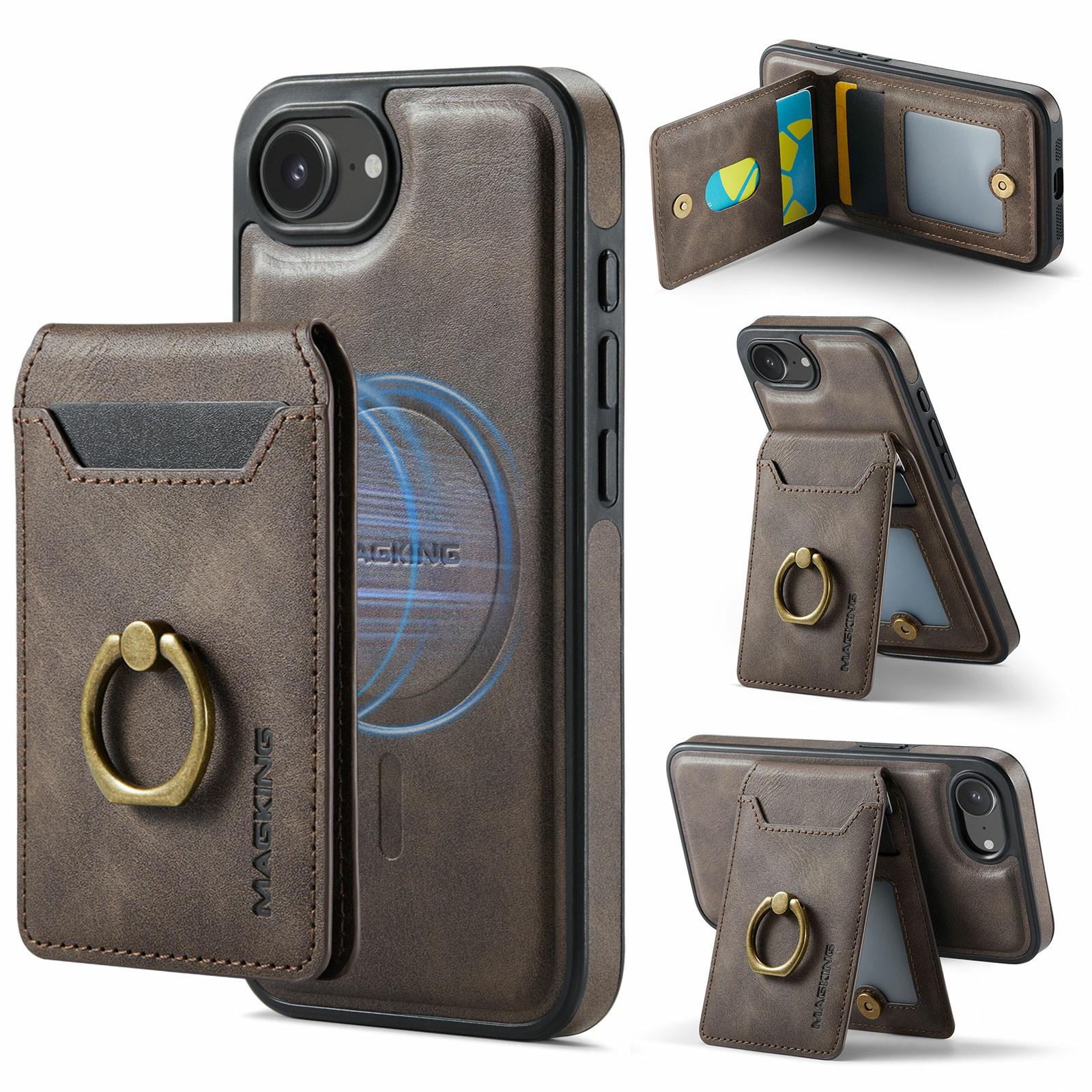 MAGKING K1 Series For iPhone 16e Magnetic Case PC + TPU + PU Phone Cover with Card Holder C
MAGKING K1 Series For iPhone 16e Magnetic Case PC + TPU + PU Phone Cover with Card Holder C