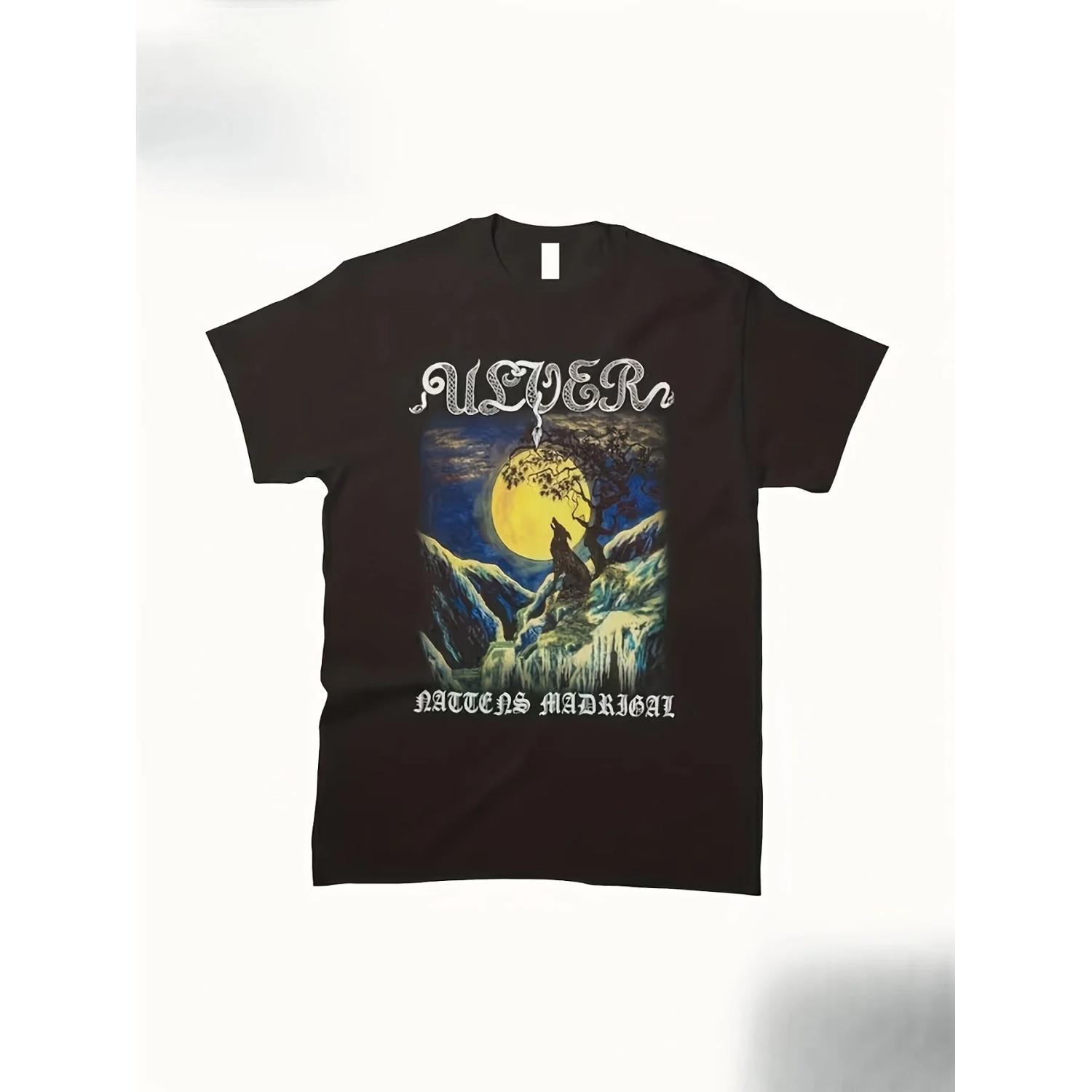 90s Metal Band Pattern T-shirt Urville T-shirt - Night Pastoral Eight Wolf Hymn Daily Casual Wear Round Neck T-shirt S чёрный
90s Metal Band Pattern T-shirt Urville T-shirt - Night Pastoral Eight Wolf Hymn Daily Casual Wear Round Neck T-shirt S чёрный