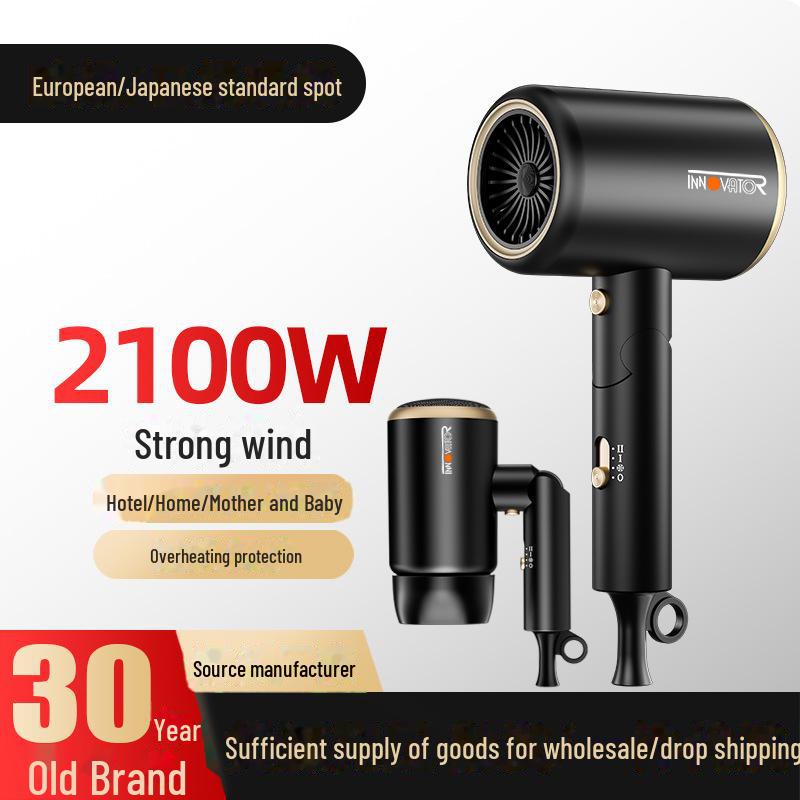 High-Power European Standard Hair Dryer: Household Strong Wind Hair Care, One-Piece Minimum Order. 8976, Japanese version, foldable handle чорний
High-Power European Standard Hair Dryer: Household Strong Wind Hair Care, One-Piece Minimum Order. 8976, Japanese version, foldable handle чорний