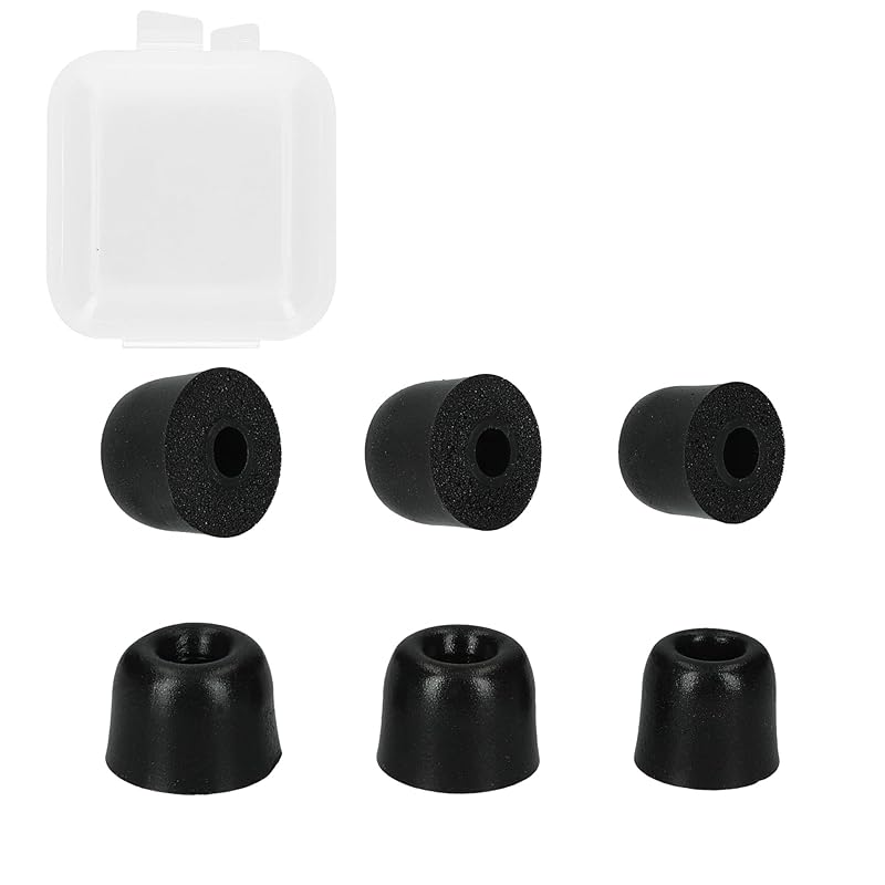 kwmobile 6x ear tips in-ear Headphones compatible earpiece - for replacement Diameter 4-5.5mm S/M/L size Low rebound black color
kwmobile 6x ear tips in-ear Headphones compatible earpiece - for replacement Diameter 4-5.5mm S/M/L size Low rebound black color