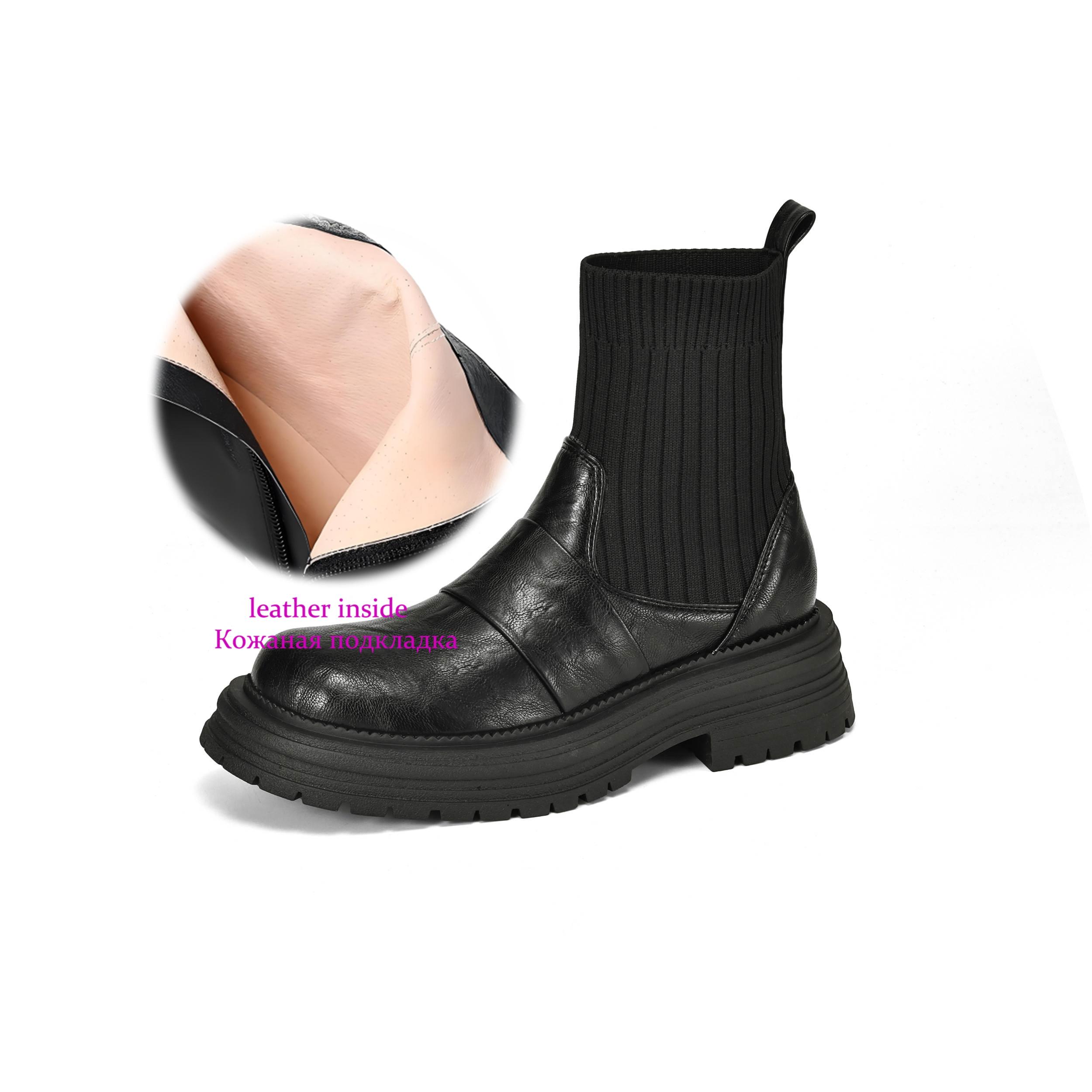 Krazing Pot Microfiber Autumn Winter Shoes Thick High Heels Flat Platform Size 43 Motorcycle Boots Knitwear Ankle Boots 34
Krazing Pot Microfiber Autumn Winter Shoes Thick High Heels Flat Platform Size 43 Motorcycle Boots Knitwear Ankle Boots 34