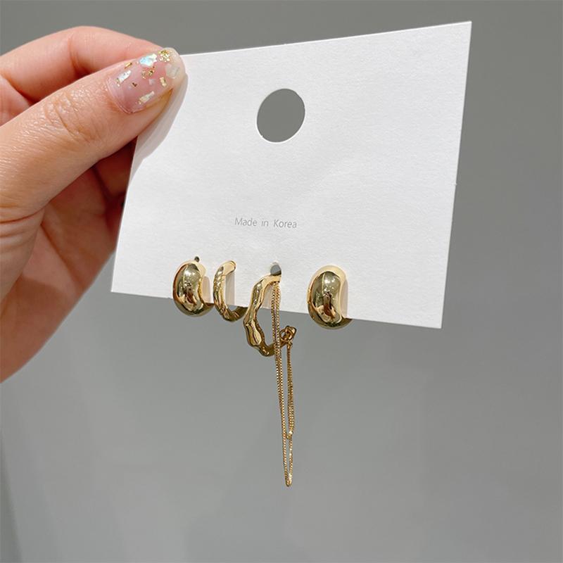 4Pcs/Set New Design Gold Silver Color Metal Geometric Irregular Tassel Chain Clip Earrings for Women Non Pierced Ear Cuff
4Pcs/Set New Design Gold Silver Color Metal Geometric Irregular Tassel Chain Clip Earrings for Women Non Pierced Ear Cuff