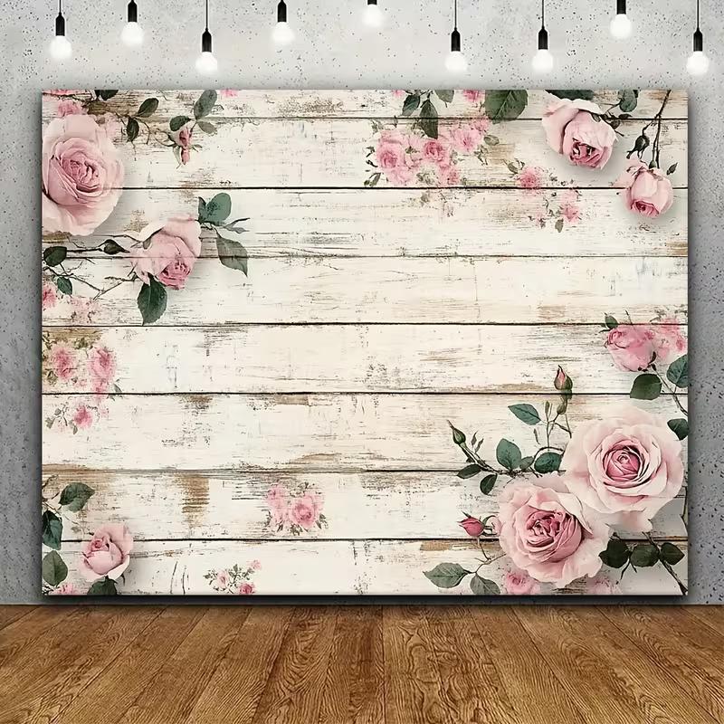 2D Rustic Pink Rose Backdrop Vintage Wood Photography Background Banner 47.2x31.5inch/120*80cm
2D Rustic Pink Rose Backdrop Vintage Wood Photography Background Banner 47.2x31.5inch/120*80cm
