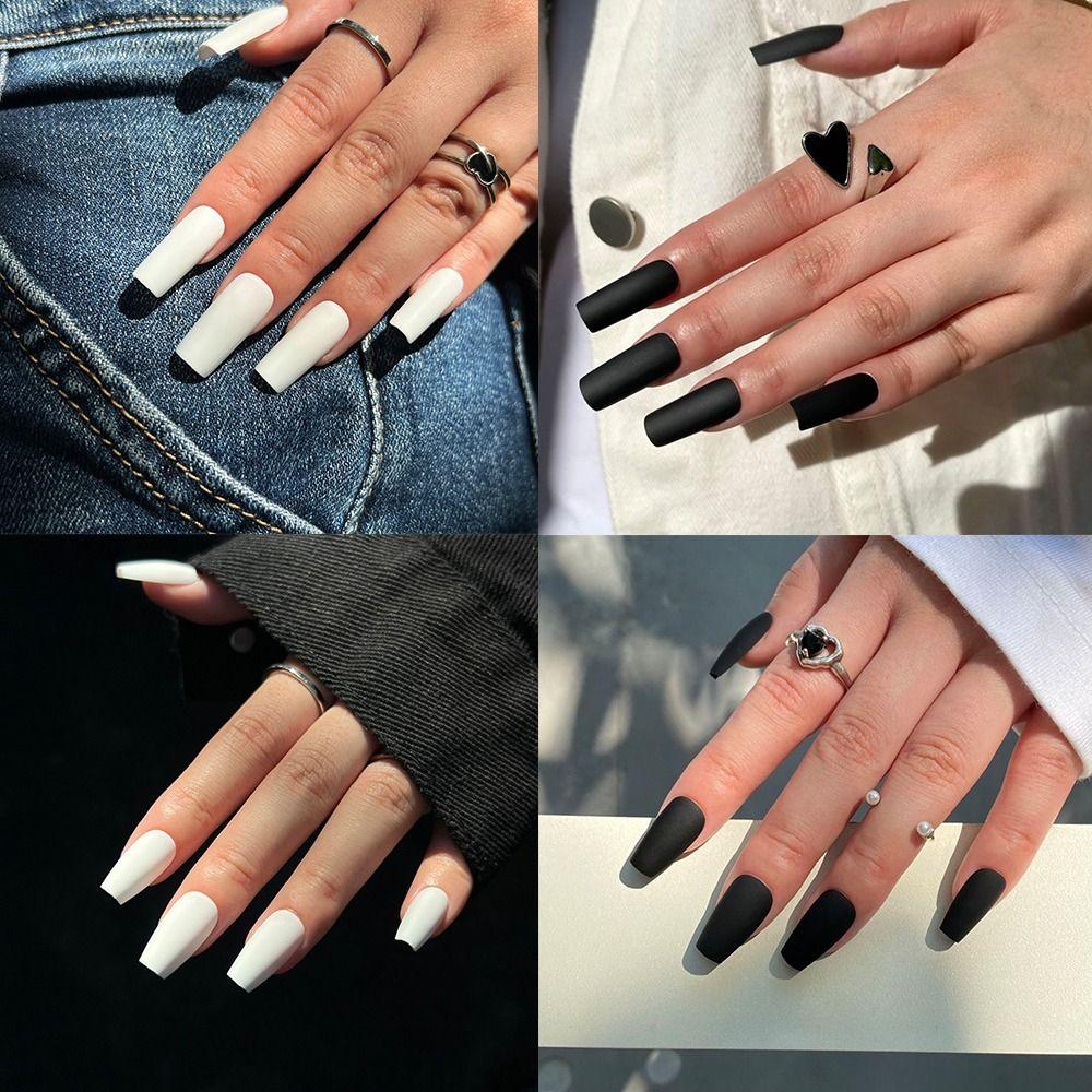 24pcs Manicure DIY Full Cover Solid Color Almond Ballerina Frosted Fake Nails Long French
24pcs Manicure DIY Full Cover Solid Color Almond Ballerina Frosted Fake Nails Long French