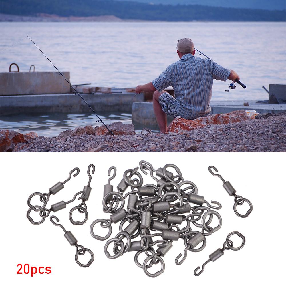 20PCS Useful Q-Shaped Quick Change Rolling Swive Solid Rings Swivels Snap Fishing Connector
20PCS Useful Q-Shaped Quick Change Rolling Swive Solid Rings Swivels Snap Fishing Connector