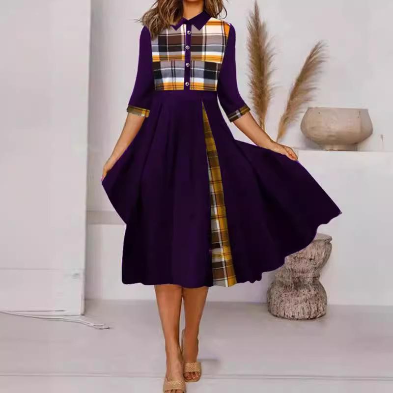 QICED Женская рубашка воротник контрастного цвета однобортная длинная юбка с рукавами семь точек S фиолетовый
QICED Женская рубашка воротник контрастного цвета однобортная длинная юбка с рукавами семь точек S фиолетовый